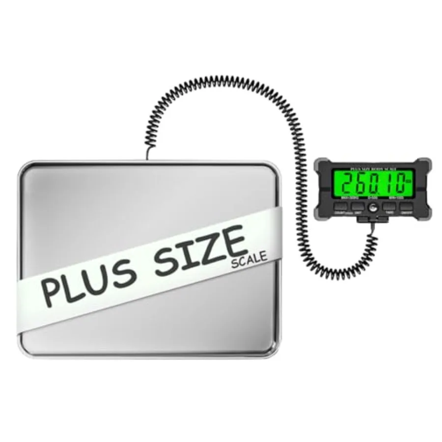 

Extra Wide Scale for Body Weight, Plus Size Scale with Easy to Read External Display.