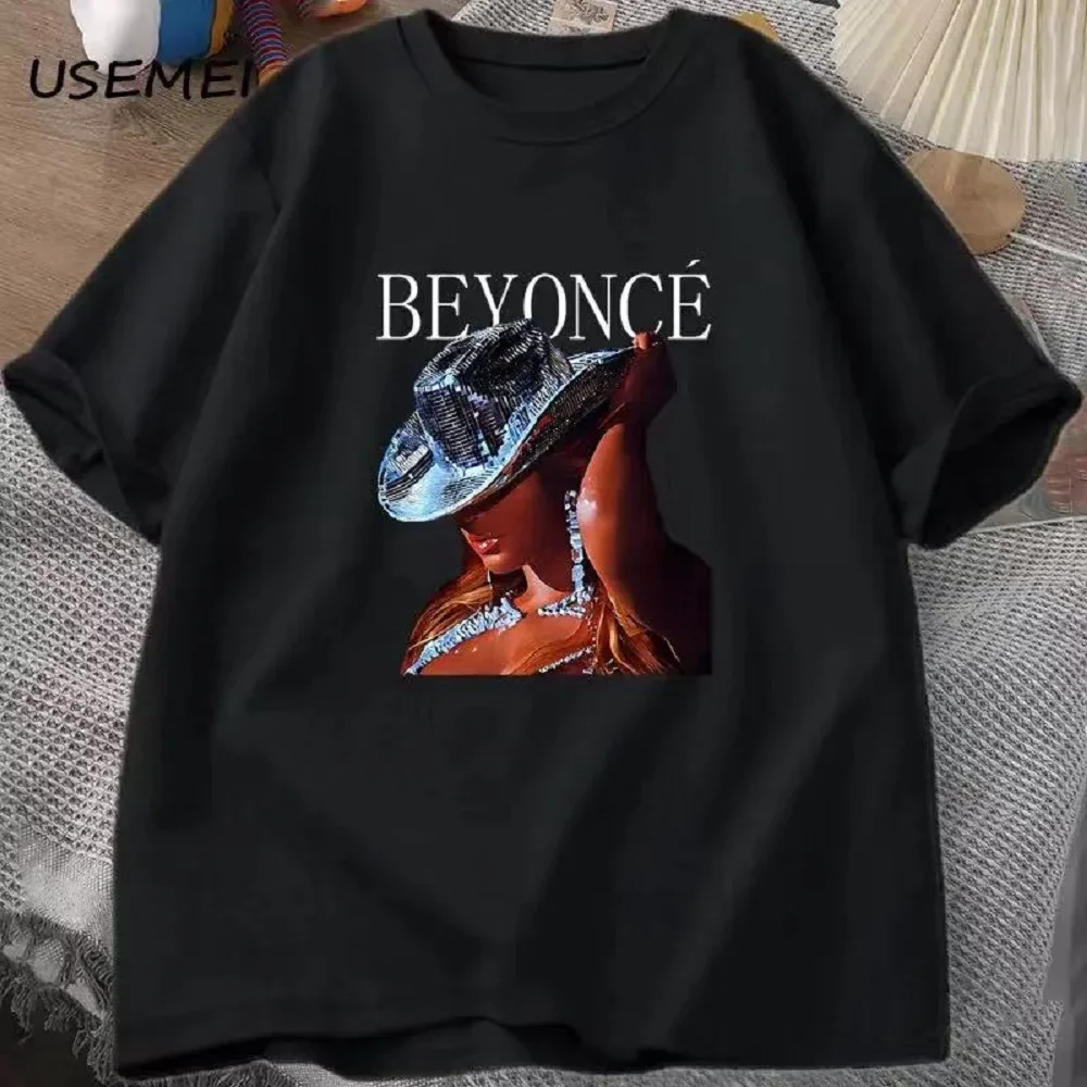 Beyonce renacentista Tour camiseta para hombre y mujer, Tops con cuello redondo, camisetas de gran tamaño, 2024