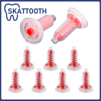 50 pcs/bag Dental 5:1 Dynamic Mixing Tips Impression Material Red Silicon Rubber Pentamix Mixing Machine Dental Materials