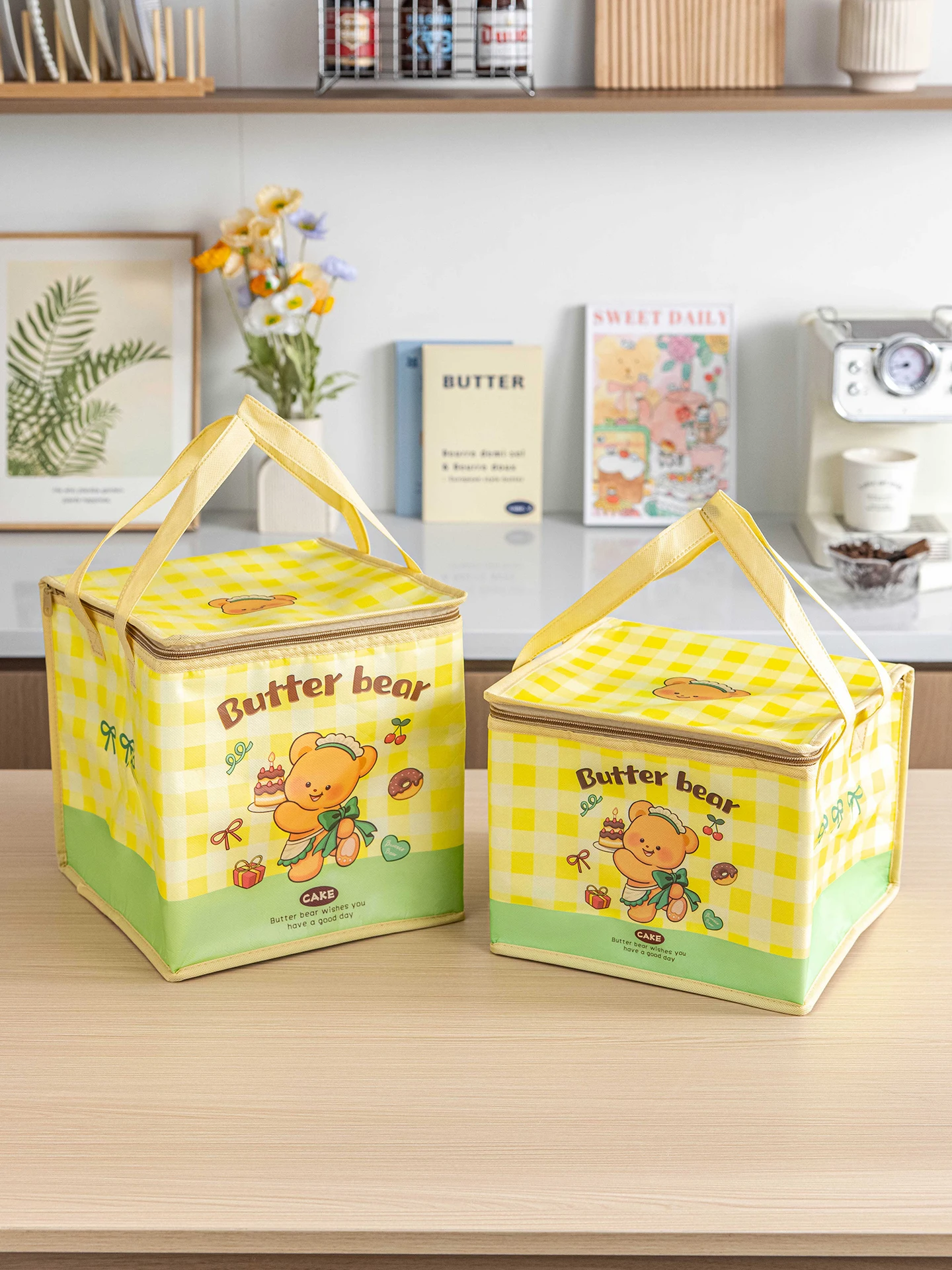 6-Inch Birthday Cake Insulated Bag Aluminum Foil Heat Preservation Bag Takeaway Special Box Ice Cream Sundae Dessert Handheld