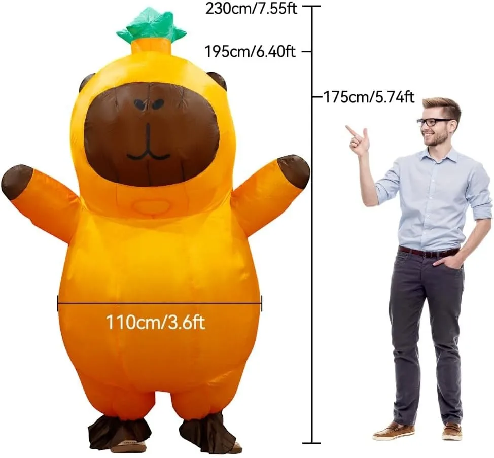 Capybara Inflatable Costume Adult, Funny Inflatable Costumes Blow up Suit Costumes for Adult,Party Cosplay Halloween Costumes view 2