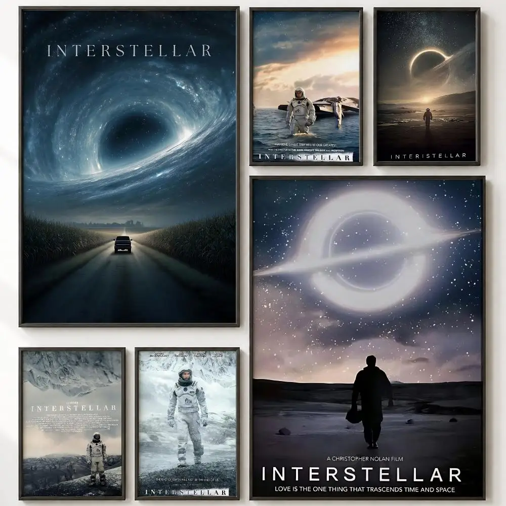 Eco-friendly Entertainment I-InterstellarS Poster Vintage Retro Anime Poster Stickers Peel and Stick Wall Art Home Decor