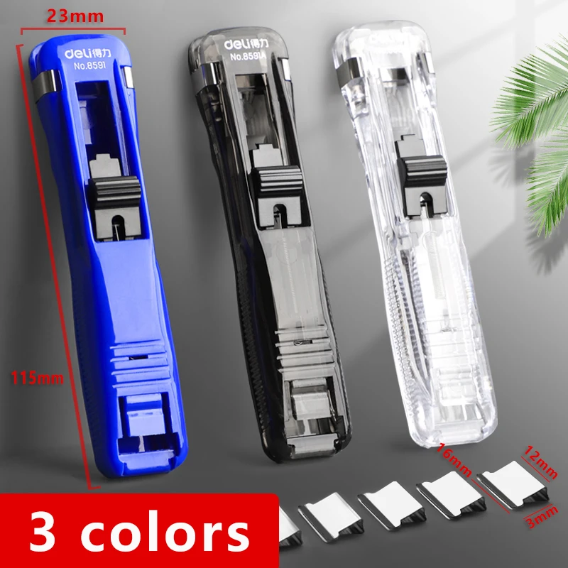 Deli Push Clamp Binding Portable File Clip de papel Tool Pocket Clip Holder LIX Folder papelaria Test Paper Folder No Tail