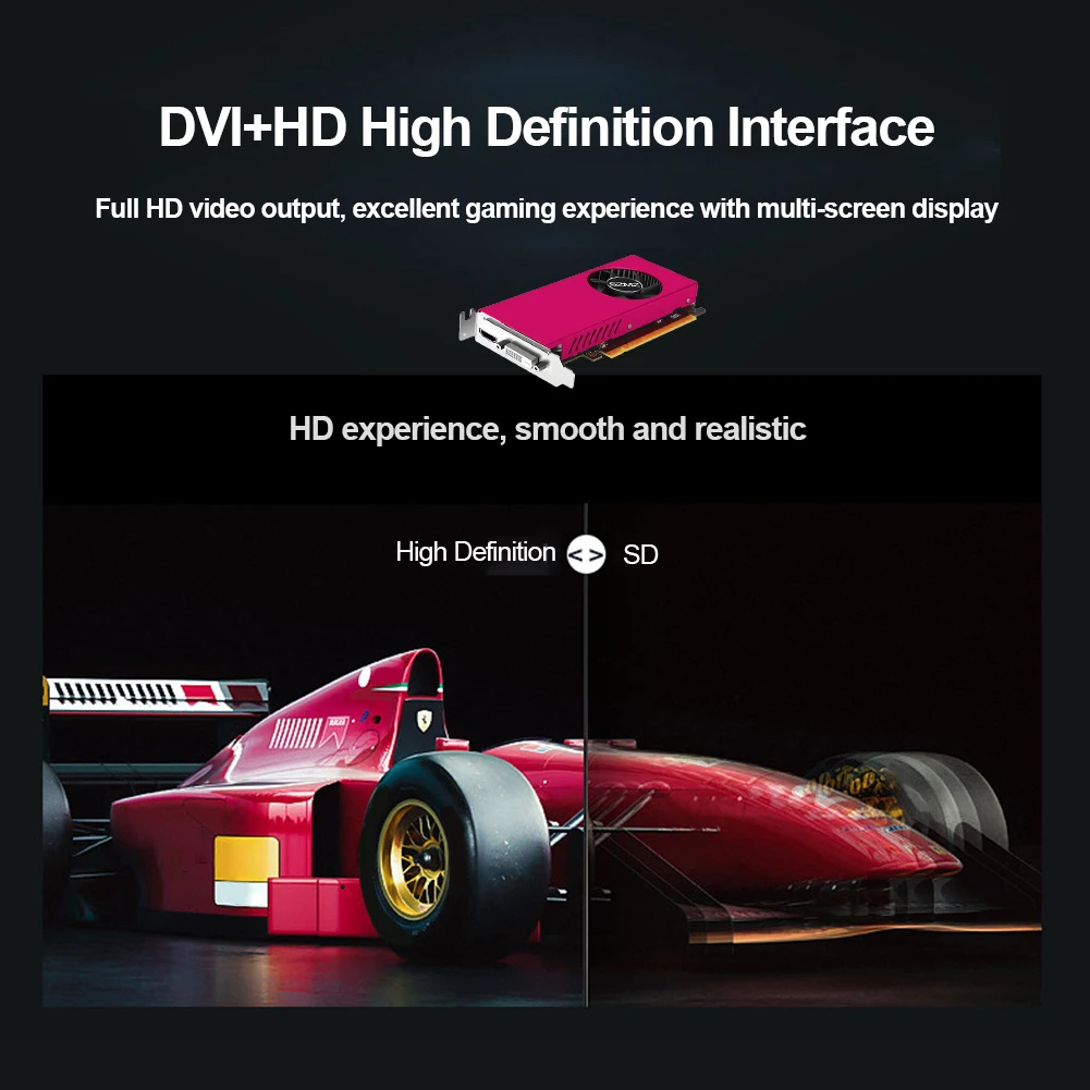 ビデオコンピューターグラフィックスカード,993MHz (gt740),ロープロファイル,16x,ddr5,HDMI互換インターフェイス