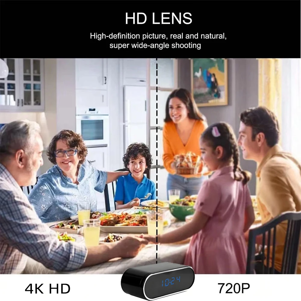 Upgraded HD 4K Mini Camera with Improved Resolution, Infrared Night Vision, Motion Detection, Wireless WiFi Remote Viewing view 3