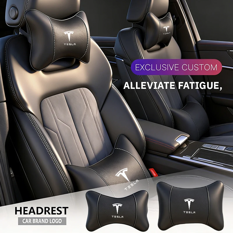 Autositz-Kopfstützkissen, Lendenkissen, Zubehör für Tesla Model 3, Highland 2023, Modell S, Modell X, Modell Y