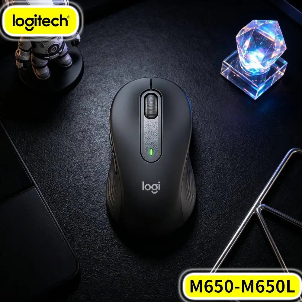 Logitech M650/M650L Wireless Ergonomic Mouse Adjustable Optical DPI Comfort Hand Fit Quiet Click Professional Laptop Work