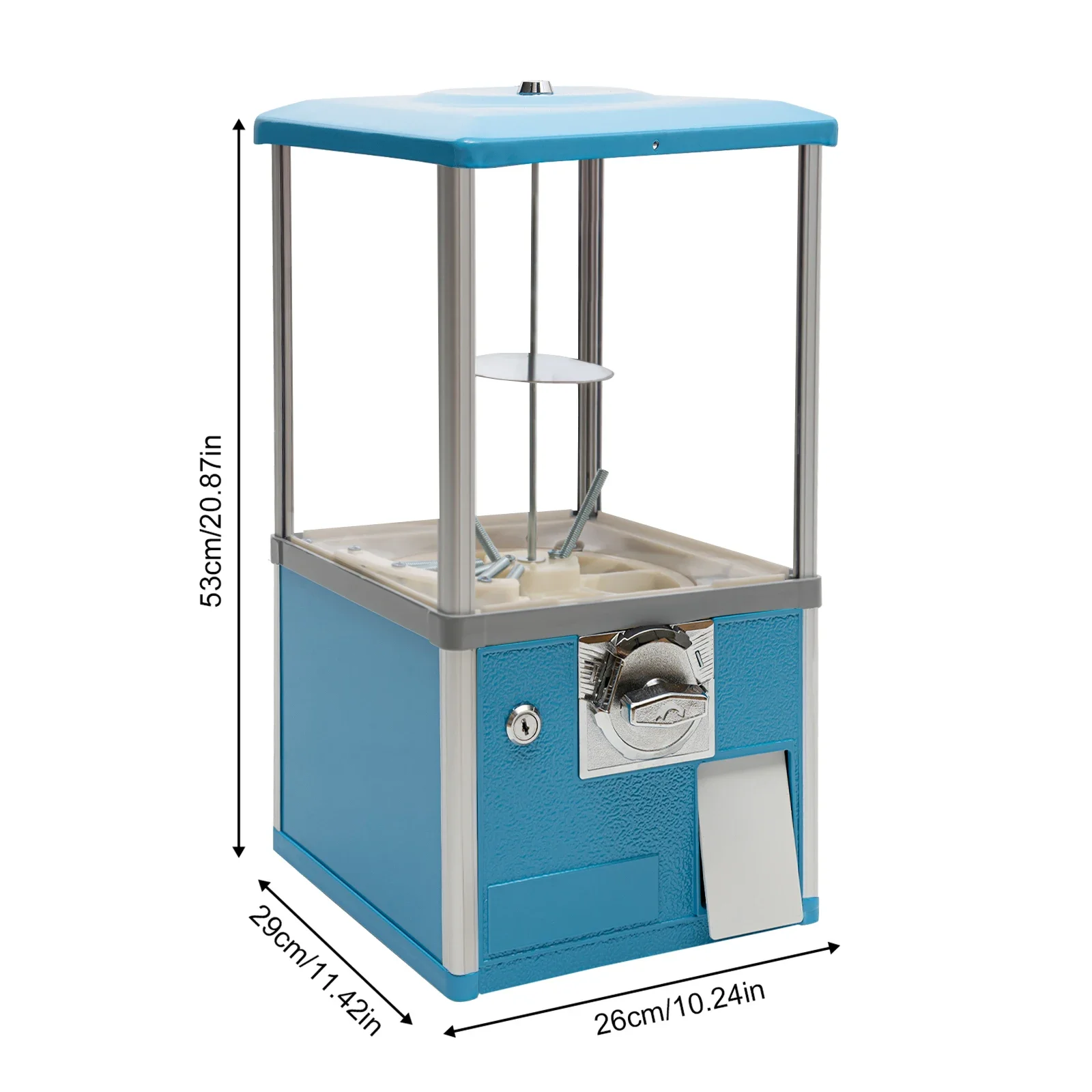 

Торговые машины на 25 лет, Торговый автомат с большими капсулами, Торговый автомат коммерческого торговца, Автомат жевательной площадки для детей с прозрачным окном