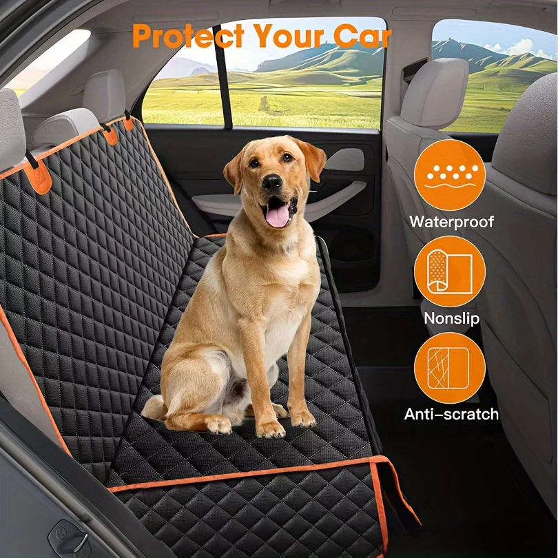 

Dog Car Seat Cover Pet Travel Carrier Mattress Waterproof Dog Car Seat Protector with Middle Seat Armrest for Dogs