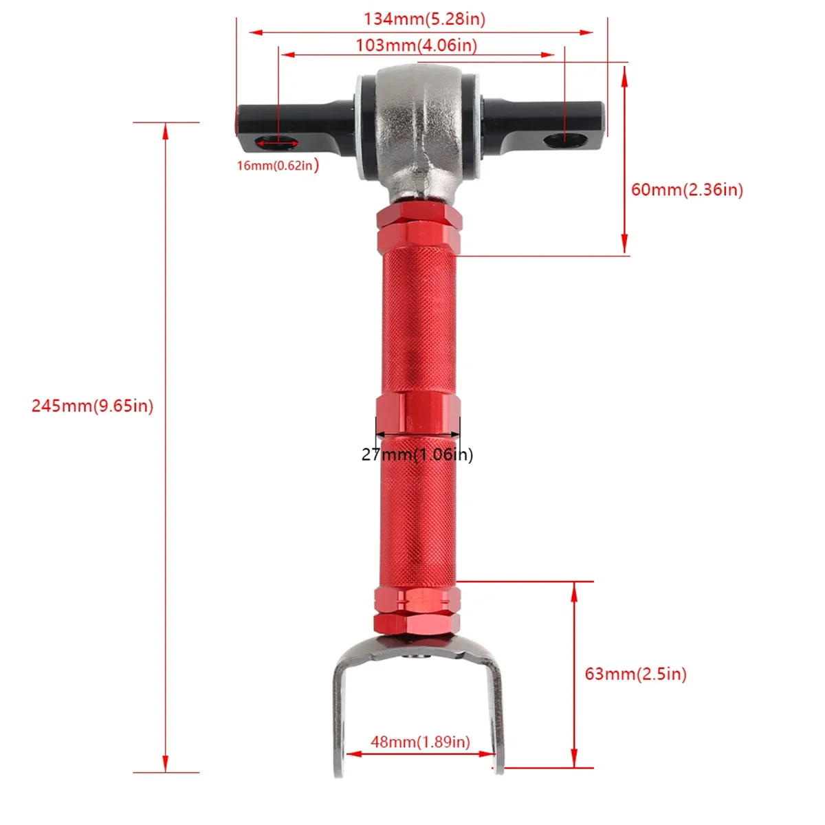 Rear Control Camber Arms Red Adjustable for 02-06 Acura RSX 01-05 Honda Civic 2x