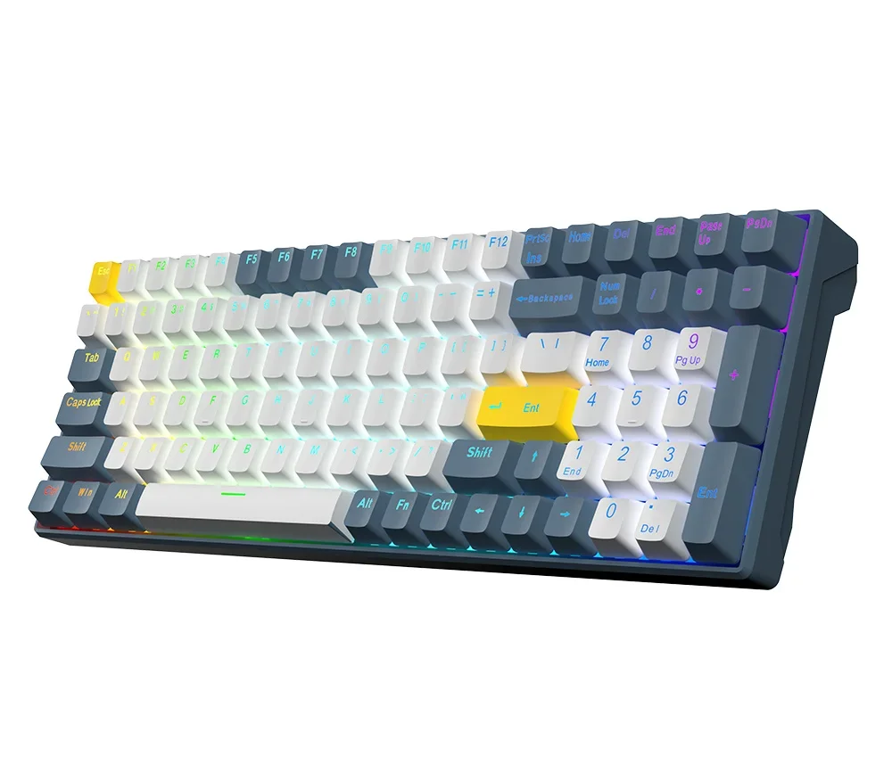 

'For Multimedia RGB Light Backlit Bt Wired Dual Mode 60% Mechanical Gaming Keyboard