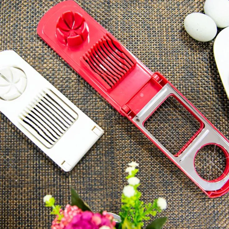 

Food Grade Stainless Steel Egg Cutter Egg Slicers Multifunctional Fruit Vegetable Cutting Kitchen Accessories Slicing Cookware