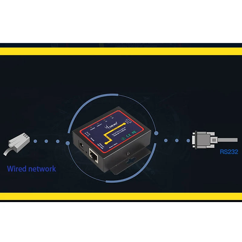Industrial grade Ethernet Converter Ethernet to RS232 Serial device servers serial networking server RJ-45 LAN Adapter Splitter