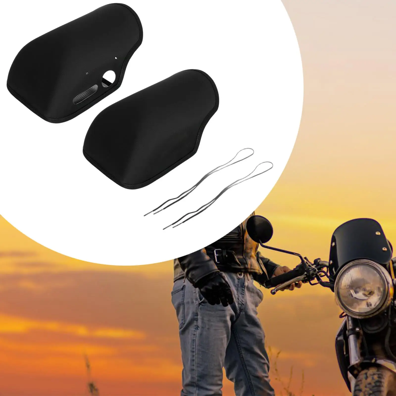 

2x Motorcycle Handlebar Muffs Waterproof Accessories Replacement Hand Covers