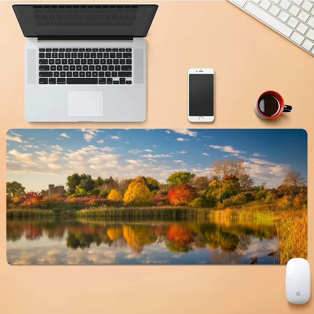 

Large Beautiful Nature Landscape Mouse Pad Gamer Computer Custom keyboard pad Mouse Mat Office Soft Gamer Laptop Carpet HYB XXC