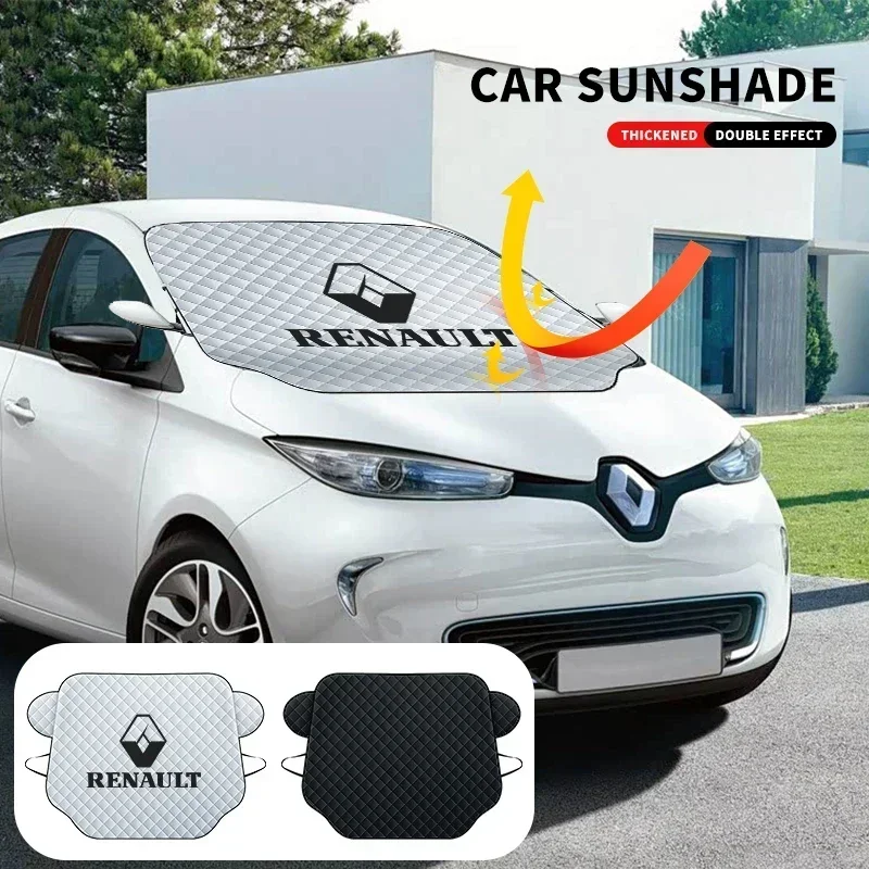 

Зимний автомобильный снежный козырек, переднее лобовое стекло, анти-мороз, антифриз, солнцезащитный козырек, защита от солнца для Renault S, аксессуары