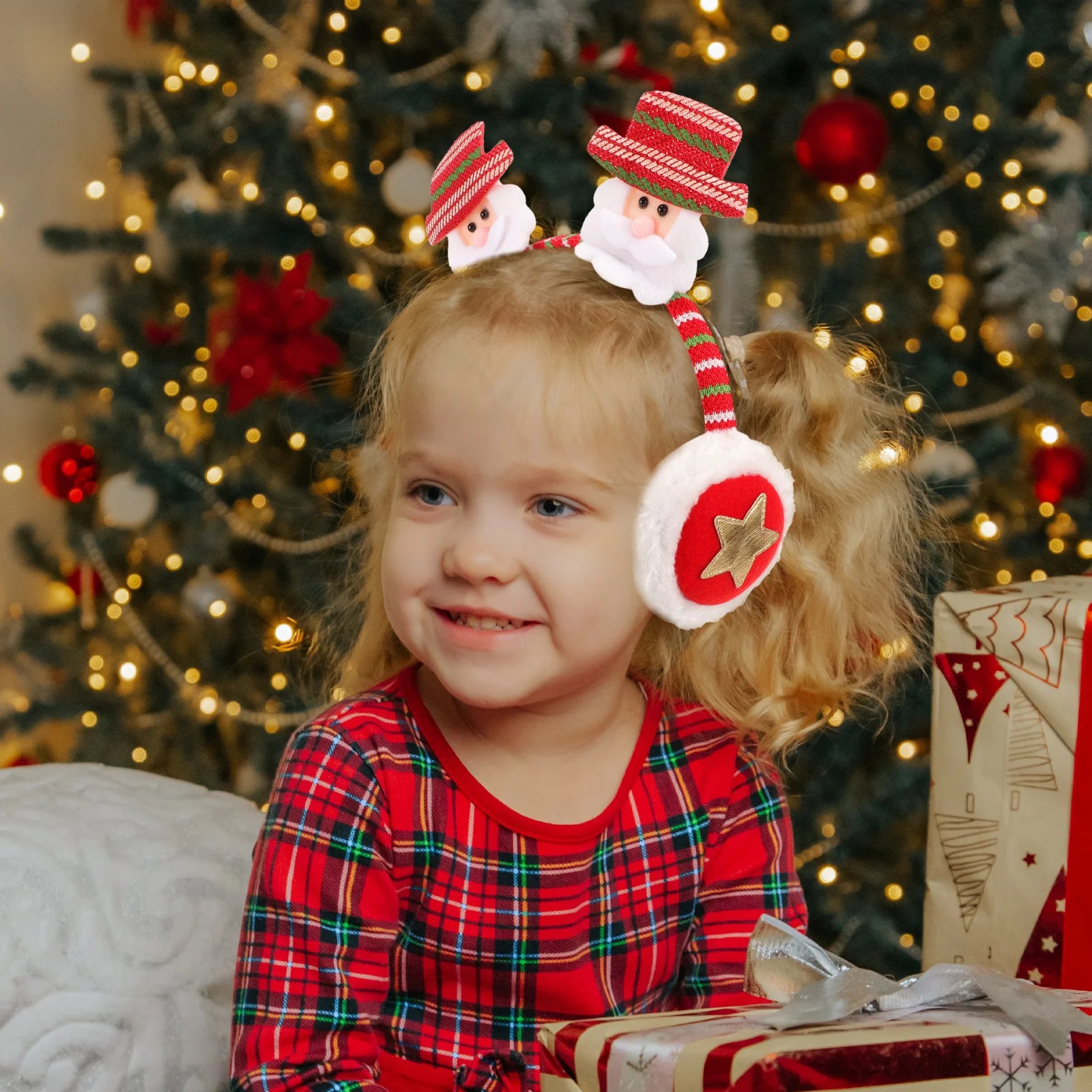 عيد الميلاد غطاء للأذنين عقال للنساء الشتاء الأذن دفئا الجلد ودية المشي لمسافات طويلة في الهواء الطلق التخييم هدية #4