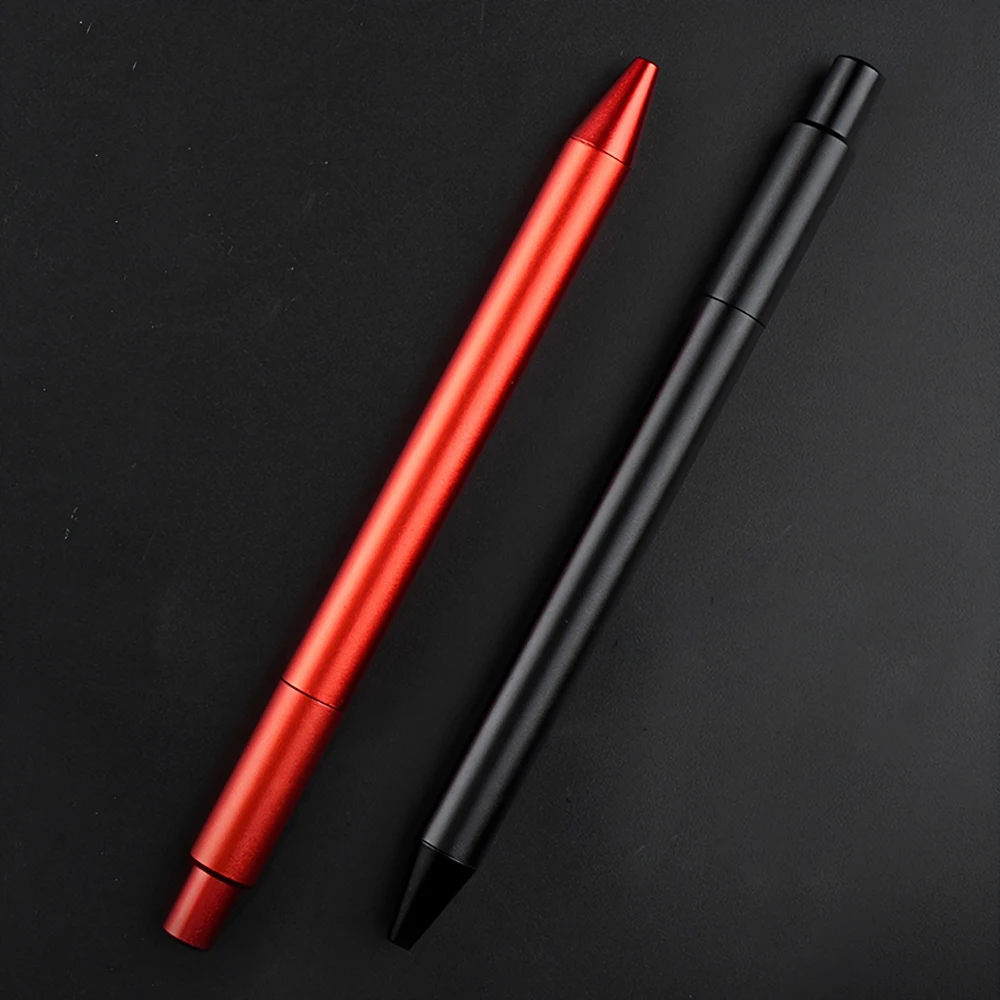 

High Quality Aluminum Metal Knock Ballpoint Pen Self Defense Tactical Pen School Office Stationery Emergency Window Breaker
