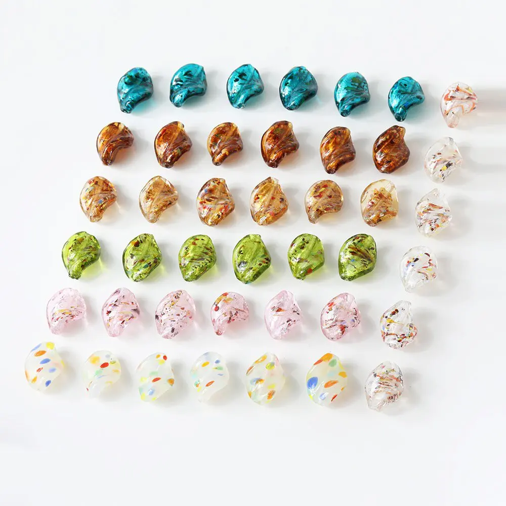 6PCS 20*15mm Irregular Glass Beads for Jewelry Making Necklace Supplies Findings DIY Handmade Bracelet Beaded Accessories