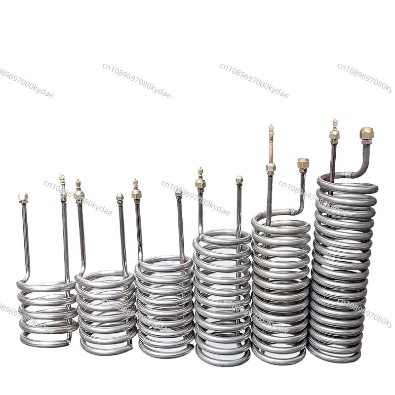 

1pc Titanium Tube Evaporator, Stra-ight Titanium Tube Heat Exchanger. 1-5HP Chiller Seafood Fresh Water Tank Heat Exchanger.