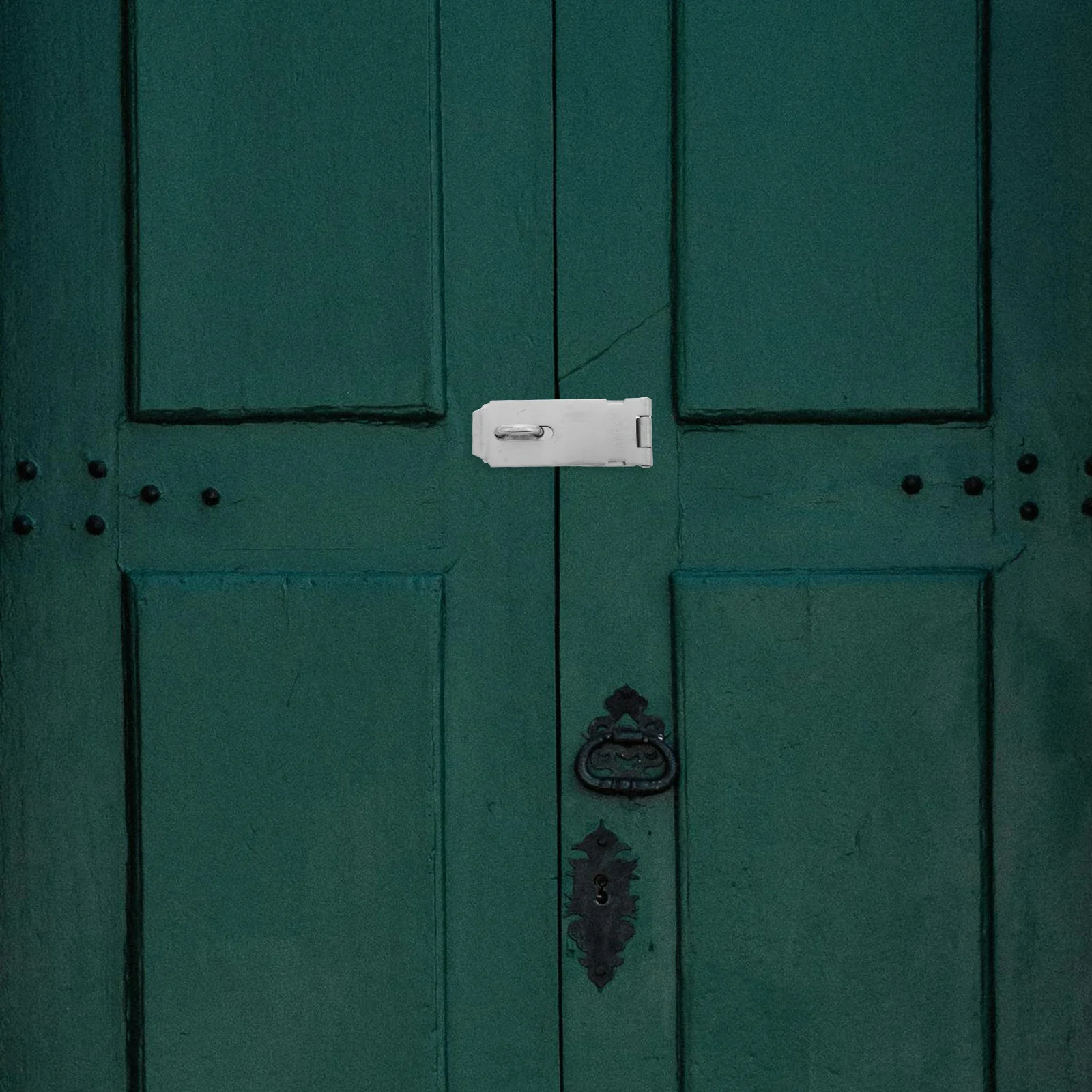 1 مجموعة 1 مجموعة الفولاذ المقاوم للصدأ غلق بمشبك قفل الثقيلة الباب المشبك الموسعة لبوابة سقيفة الأمن مكافحة سرقة مزلاج مع المسمار #1