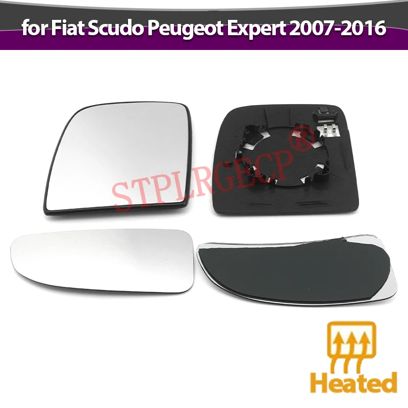 Exterior Side Power Replacement Mirrors Reflective Lens Mirror Glass Parts for Fiat Scudo Peugeot Expert 2007-2016