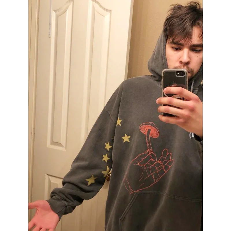 

3D Printed Hoodie Sweatirt Cotton Long Sve Hooded T-irt Women's Spring Faion Casual Comfortable Earth Tone Top