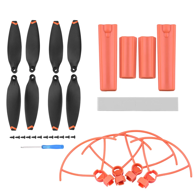 Couvercle de Protection de lame, protecteur d'hélice Anti-Collision et train d'atterrissage augmenté pour MINI Drone X8, Orange, meilleure vente