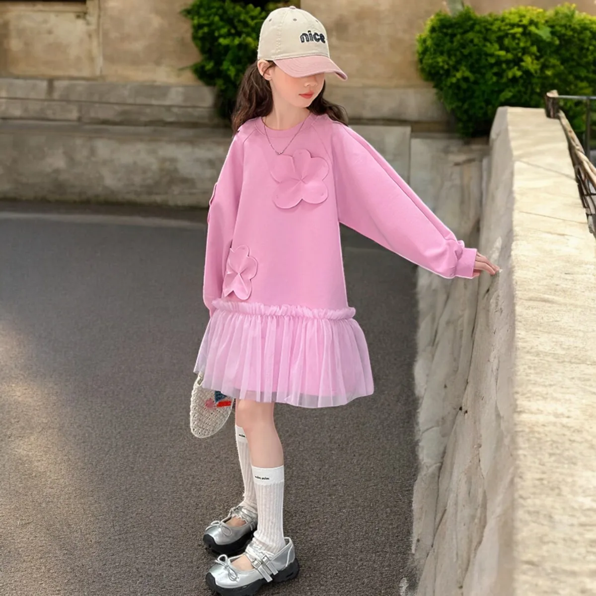 School Uniform Outfits Baby Girls Lolita Pink Dresses for Kids Party Shirt Dress Teenagers Children Costumes 4 5 7 9 11 12 Years