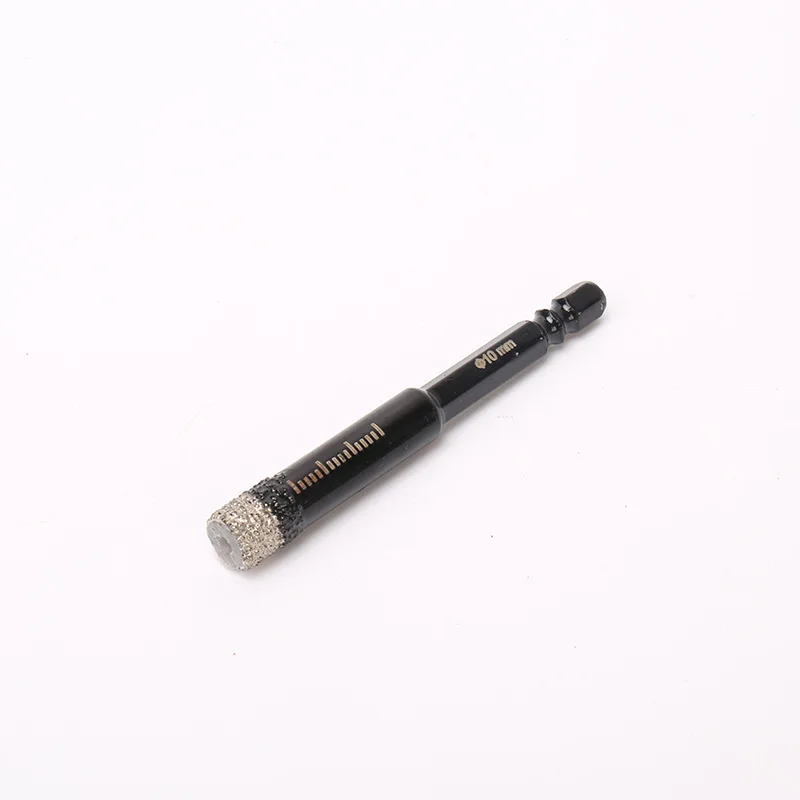 Marble Hexagonal Handle Brazing Tapper Center Positioning Hole Glass Granite Ceramic Dry Drilling Drill Bit