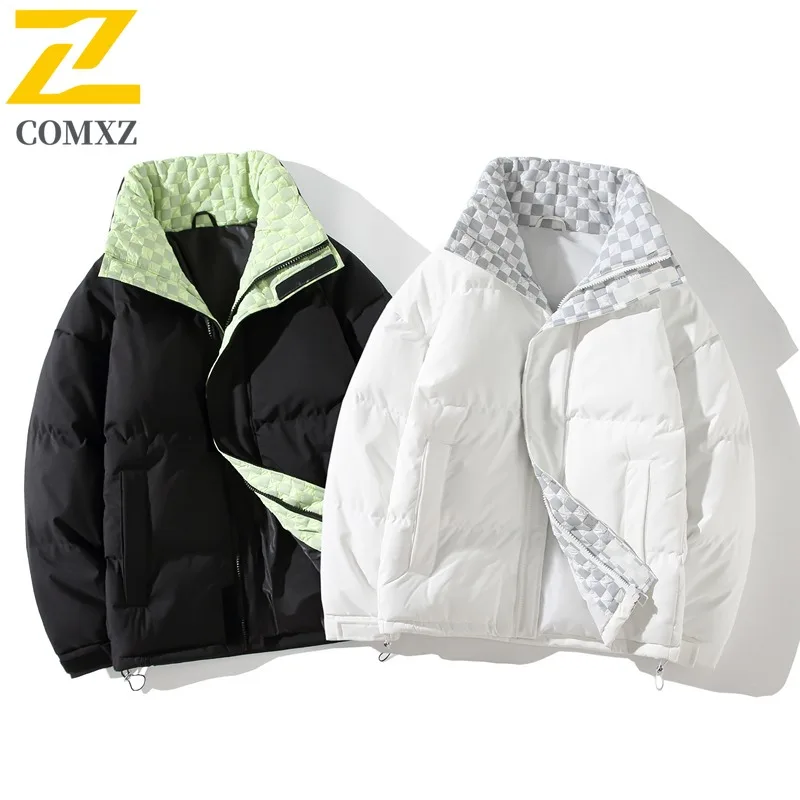 COMXZ الرجال وسادة مبطنة خفيفة الوزن يندبروف في الهواء الطلق التزلج ركوب الدراجات السفر القطن وسادة مبطنة 2025 ثلجي الحد الأدنى باركر معطف