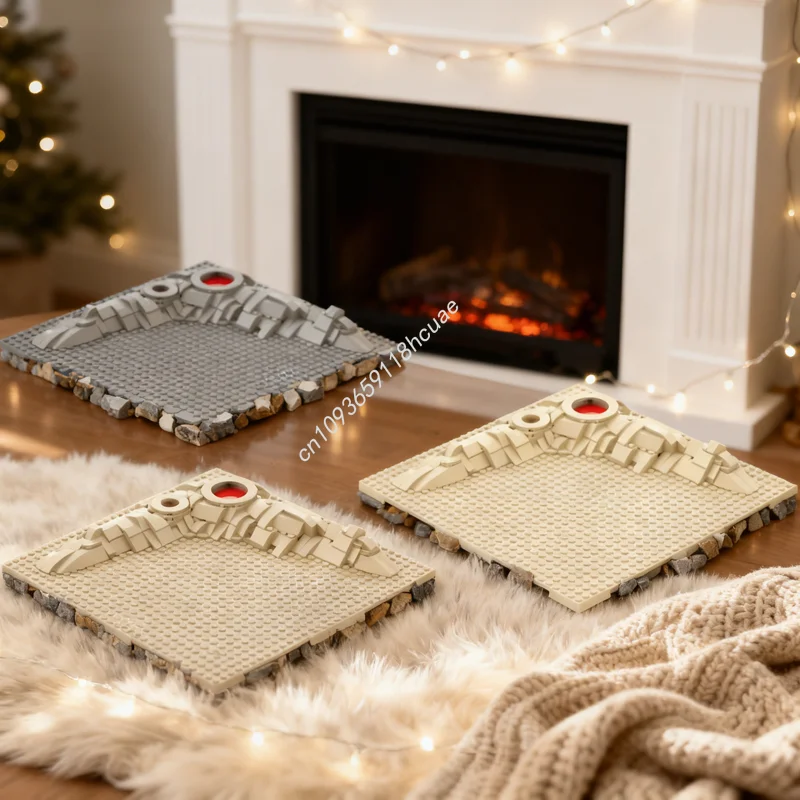 

265pcs MOC Space Classic Brickbuilt Crater Baseplate Model Building Blocks Christmas Gifts Architecture Toys Idea Education