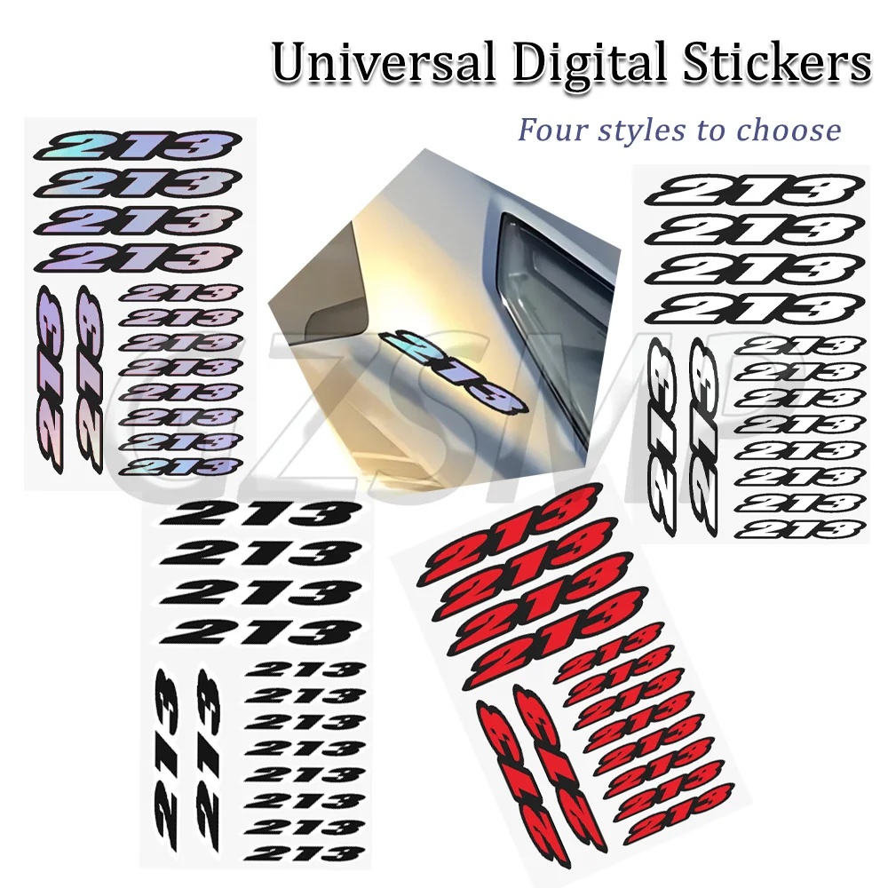 Number 213 Motorcycle Helmet Stickers Fuel Tank Deco Decals Fit for Honda RC 213V-S Motorcycle Stickers Decal