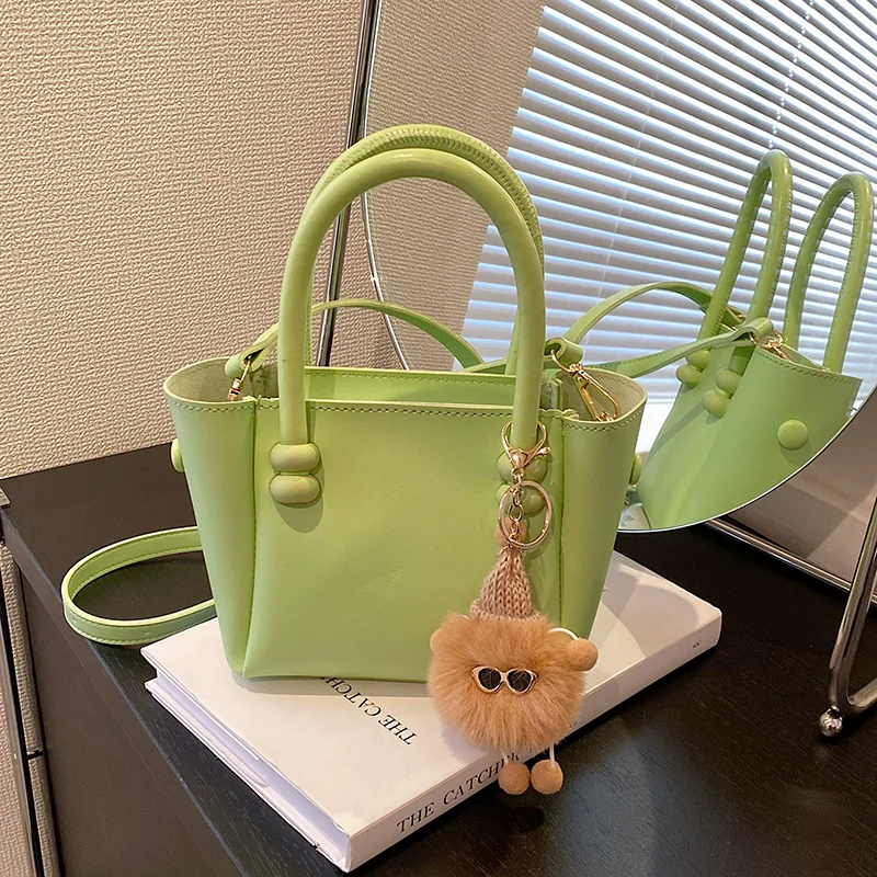 

New 2025 Top-Handle Bucket For Women Spring Summer Shoulder Crossbody Bags Texture Tote Bag Female Handbag and Purses Ladies