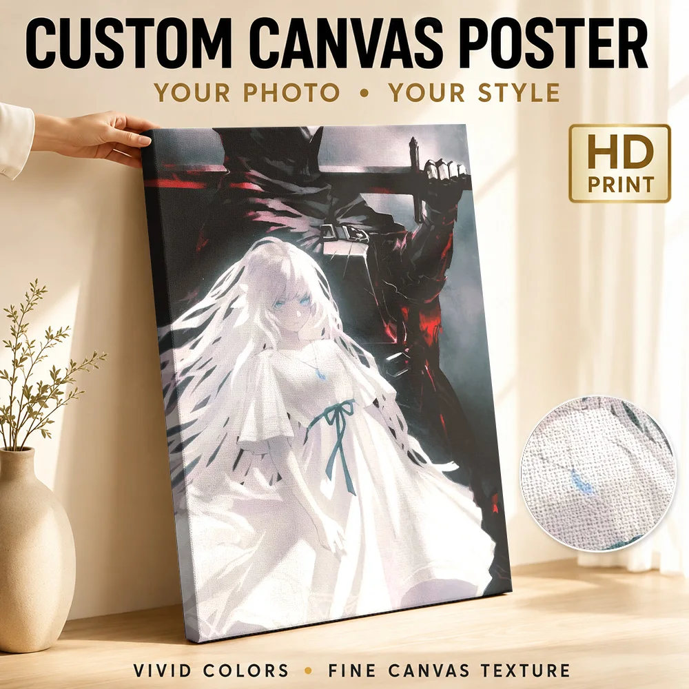 ENDER LILIES Framed Canvas Print Poster Custom Gaming Anime Wall Art for Game Room Dorm Decoration Ready to Hang Gift for Fans