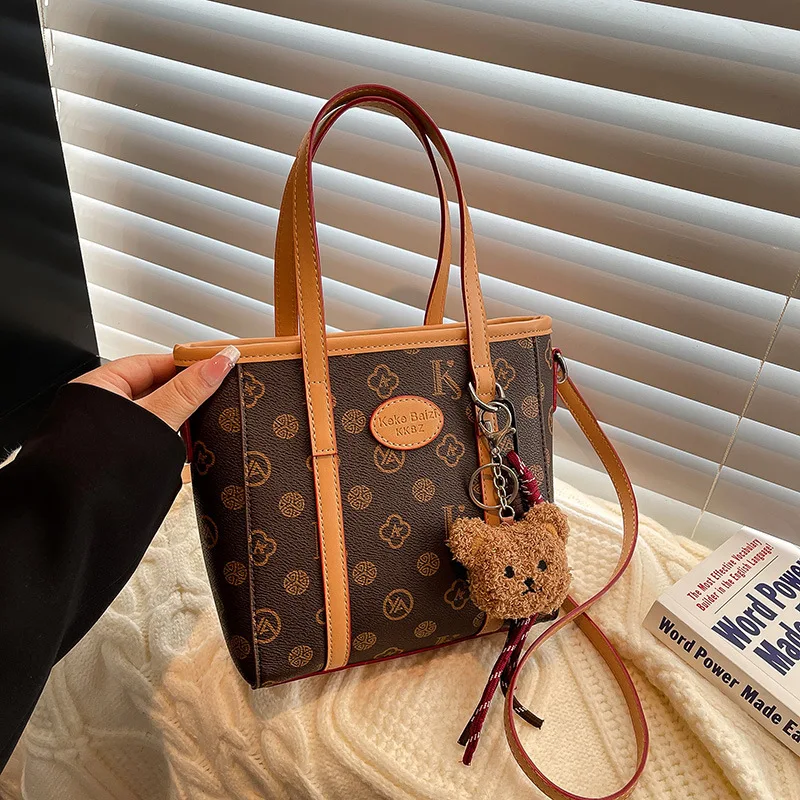 Premium small bag women's retro large-capacity versatile fashion printed handbag shoulder messenger bag