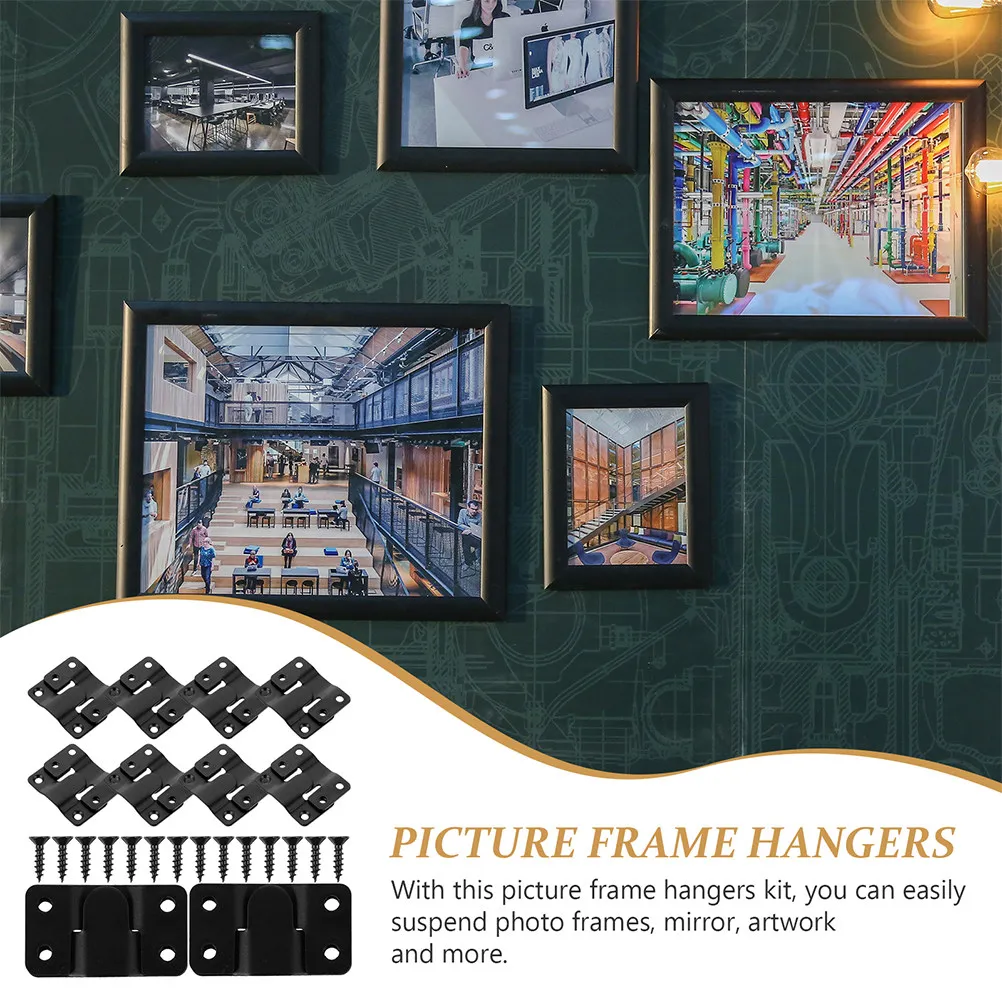 

6 пар соединяющихся висячих крепежных кронштейнов из нержавеющей стали для картин, зеркал, произведений искусства, кухни, офиса