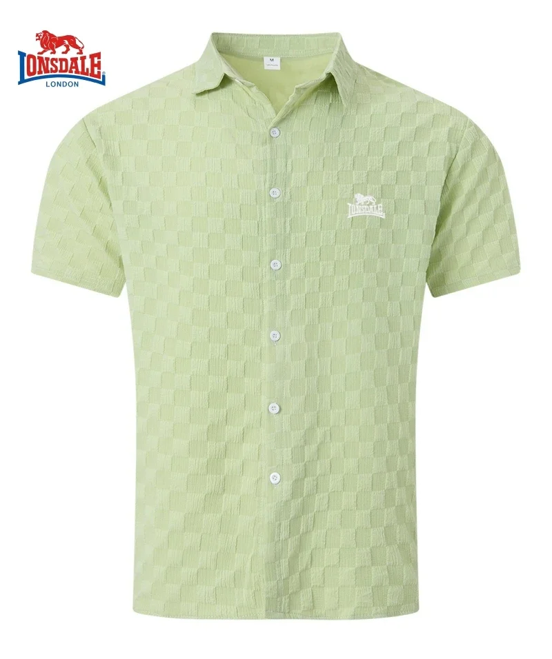 Novo verão requintado bordado pequeno leão camisa de manga curta, alta qualidade moda masculina luxo casual legal polo camisa topo