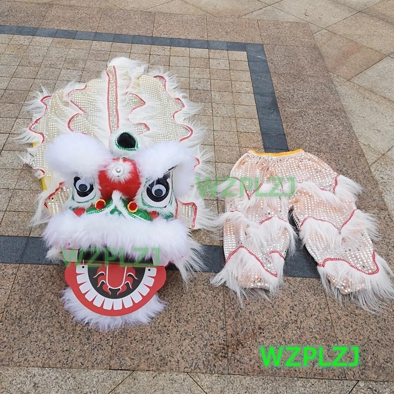 12 inch Chinese Lion Dance 3-5 Age Mascot Costume WZPLZJ Children Cartoon Christmas Props Spring Day Party Carnival Festivall