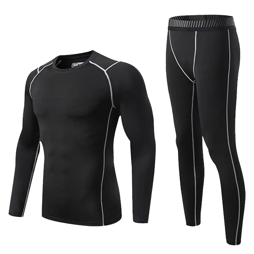 Motorbike Offroad Suits Men Workout Jogging Sports Set Motorcycle Sport Tight Base Layers Quick Dry Moisture-Wicking Shirt Pants