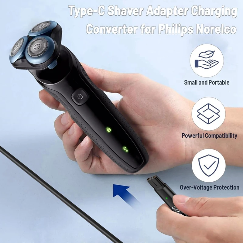 M14K-8V HQ850 Type-C Ładowarka do golarki Adapter do ładowania Konwerter do jednego ostrza QP2530 QP2630 Elektryczny trymer do brody