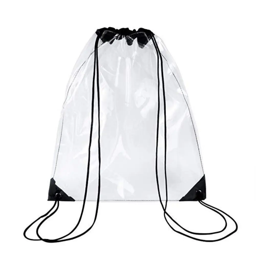 

Portable Large Capacity Drawstring Backpack Beach Bag Waterproof PVC Transparent Bag Foldable Climb Bag Jelly Bag Outdoor