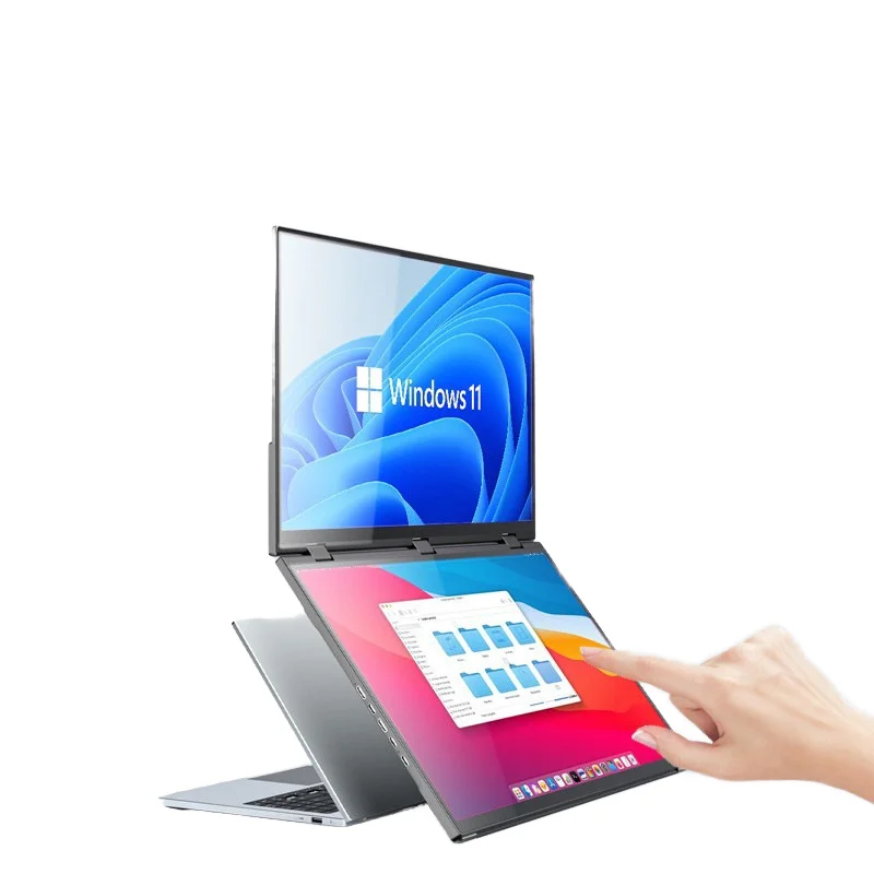 185 Inch IPS 100Hz Touch Portable Display with Folding Design for Computer Gaming Sub Screen Expansion Dual Screen Setup