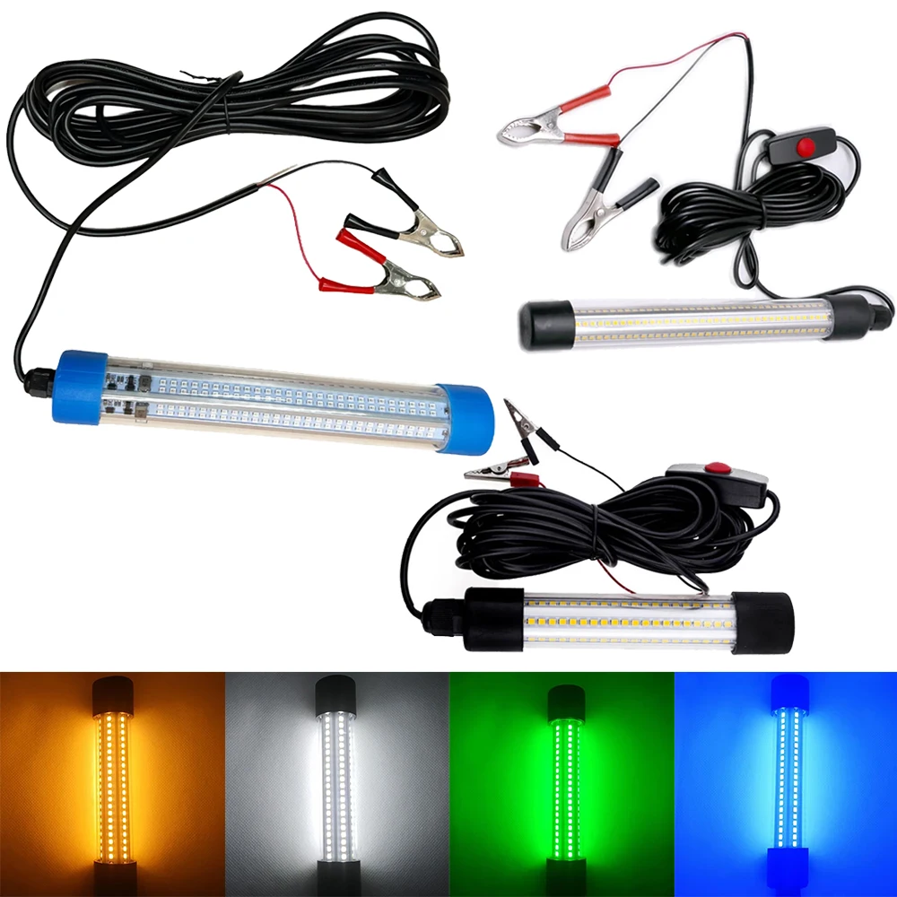 20W 30W 50W IP68 LED Fishing Tool With 5M Cord Lure For Trolling Multicolor 24V Underwater Fishfinder Deeper Lights Waterproof