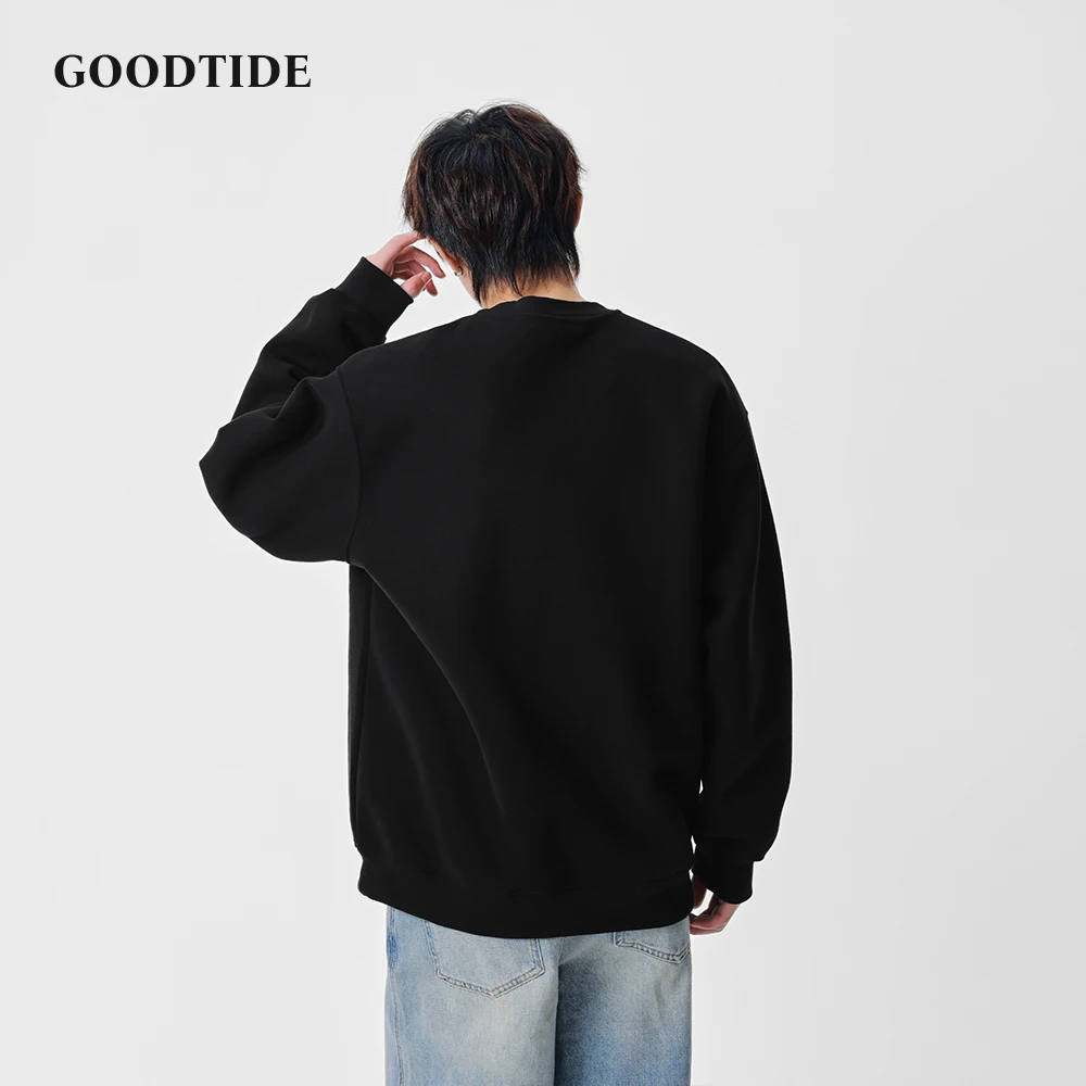 موضة الرجال عادية طاقم الرقبة البلوز 2025 شتاء جديد نمط مطرز مريح لينة كم طويل البلوز #2