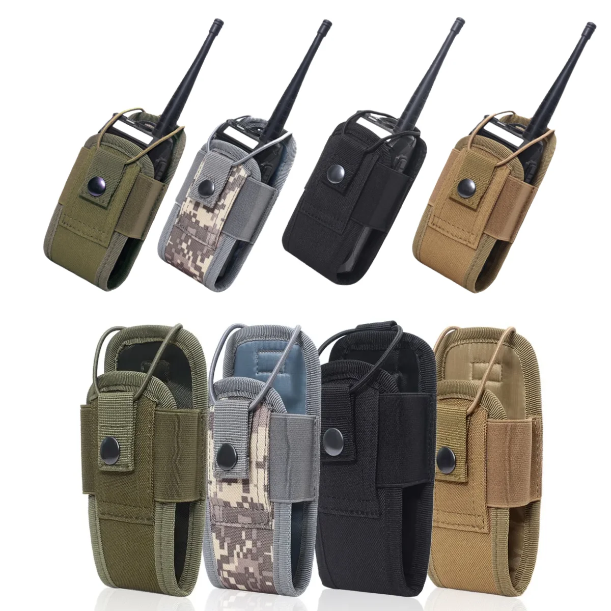 Outdoor Molle Radio Walkie Talkie Pouch Waist Bag Holder Pocket Portable Interphone Holster Carry Bag for Hunting Camping