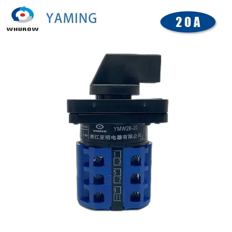rotary cam switch  LW26-20A Manufacturer 3 Poles Main Switch Manual Transfer Electronic Components Rotate Selector 0-3 Positions