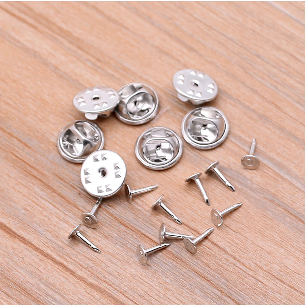 

100set 100 Sets DIY Jewelry Lapel Pins Badge Clutch Brooch Brooch Clasp Lapel Holder Clasp Tie Holder Copper Craft Supplies