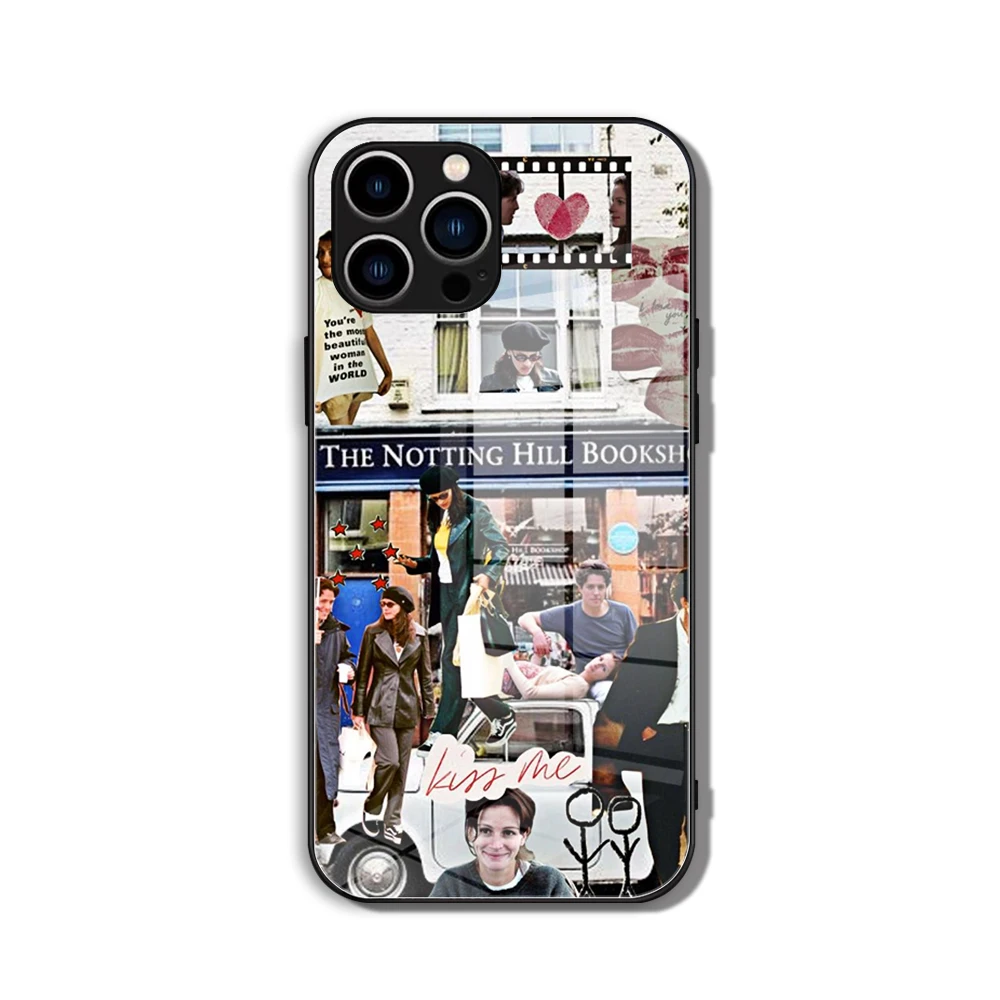 For IPhone 15 Notting Hill Movie Phone Case Glass for IPhone 13 14 12 11Pro XR XS MAX 14 Plus SE Pro Design Glass Cover