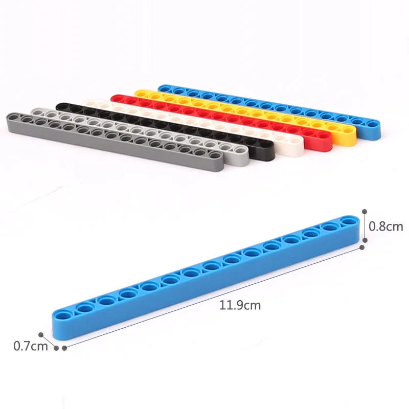 Building Blocks Technical DIY Liftarm Thick 1x15 hole arm Bricks Compatible MOC Parts Educational 64871 32278 Assemble Particles